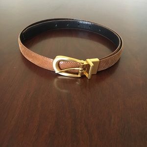 2 tone beige and brown color belt